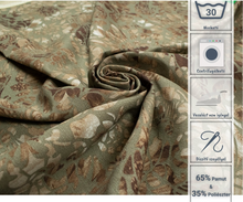 Kép betöltése a galériamegjelenítőbe: Barna 3D mintás csipke szegett, Vintage pamutvászon barna asztalterítő