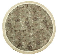 Kép betöltése a galériamegjelenítőbe: Barna 3D mintás csipke szegett, Vintage pamutvászon barna asztalterítő