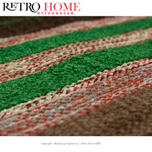 Kép betöltése a galériamegjelenítőbe: Természetes színű és anyagú mintás indiai pamut szőnyeg - RetroHome.shop