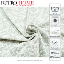 Kép betöltése a galériamegjelenítőbe: Elegáns fehér rózsa mintás, csipke szegésű, pamutvászon asztalterítő