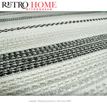 Kép betöltése a galériamegjelenítőbe: Fekete, fehér és szürke mintás műanyag (PVC) padló szőnyeg - RetroHome.shop
