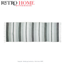 Kép betöltése a galériamegjelenítőbe: Ezüst, arany és fehér mintás műanyag (PVC) padló szőnyeg - RetroHome.shop
