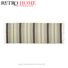 Kép betöltése a galériamegjelenítőbe: Barna, fekete és bézs mintás műanyag (PVC) padló szőnyeg - RetroHome.shop
